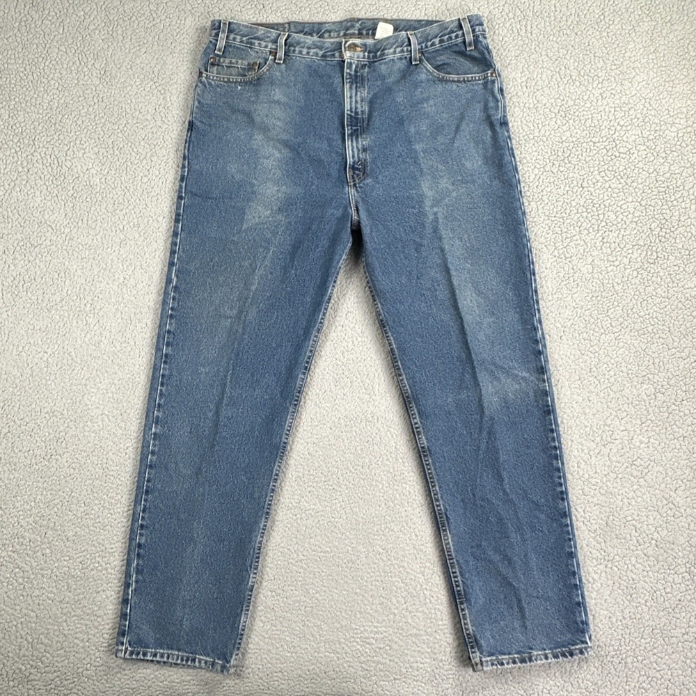 VTG Y2K Levi's 540 Relaxed Fit Jeans Men 42x32 Blue Straight Leg Brown Tab Denim
